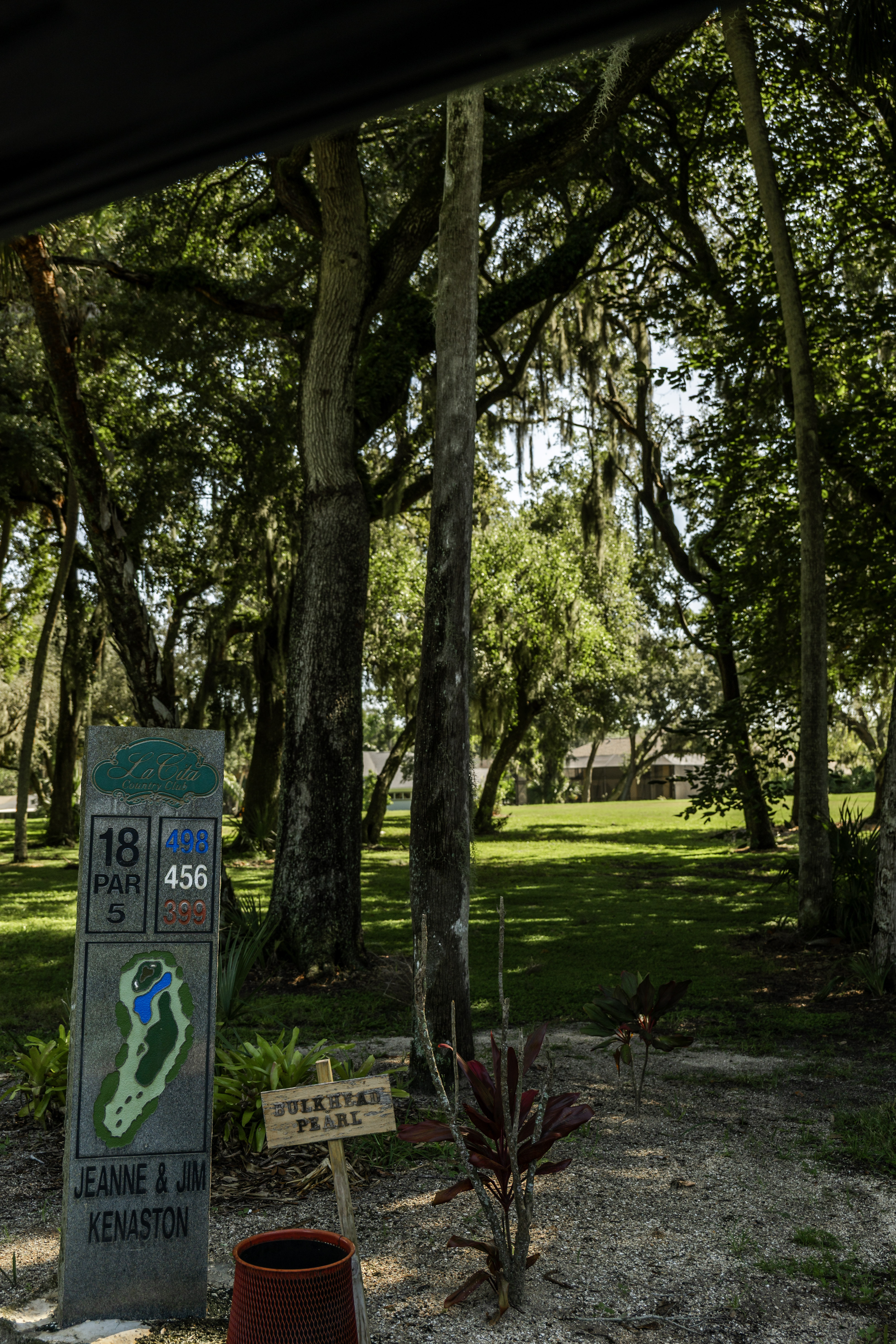 Golf Course 18th hole sign