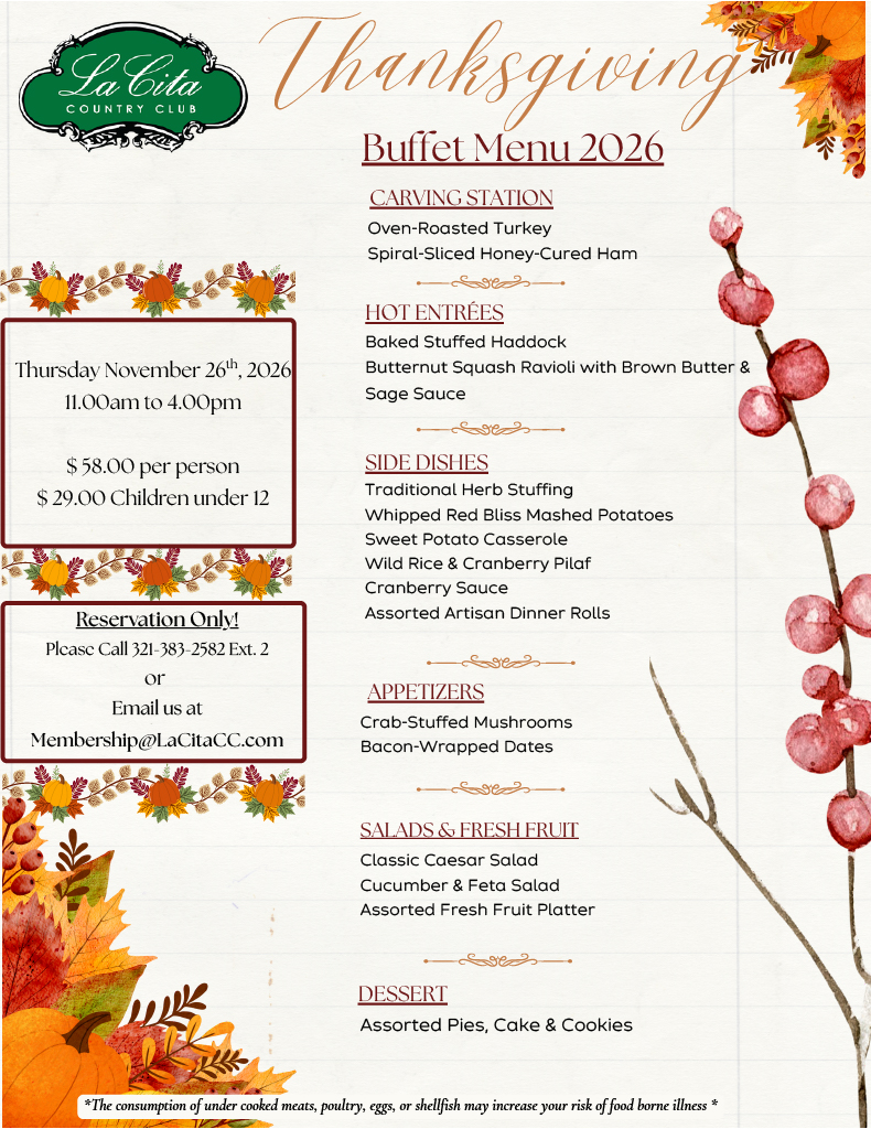 La Cita Thanksgiving Menu 2026